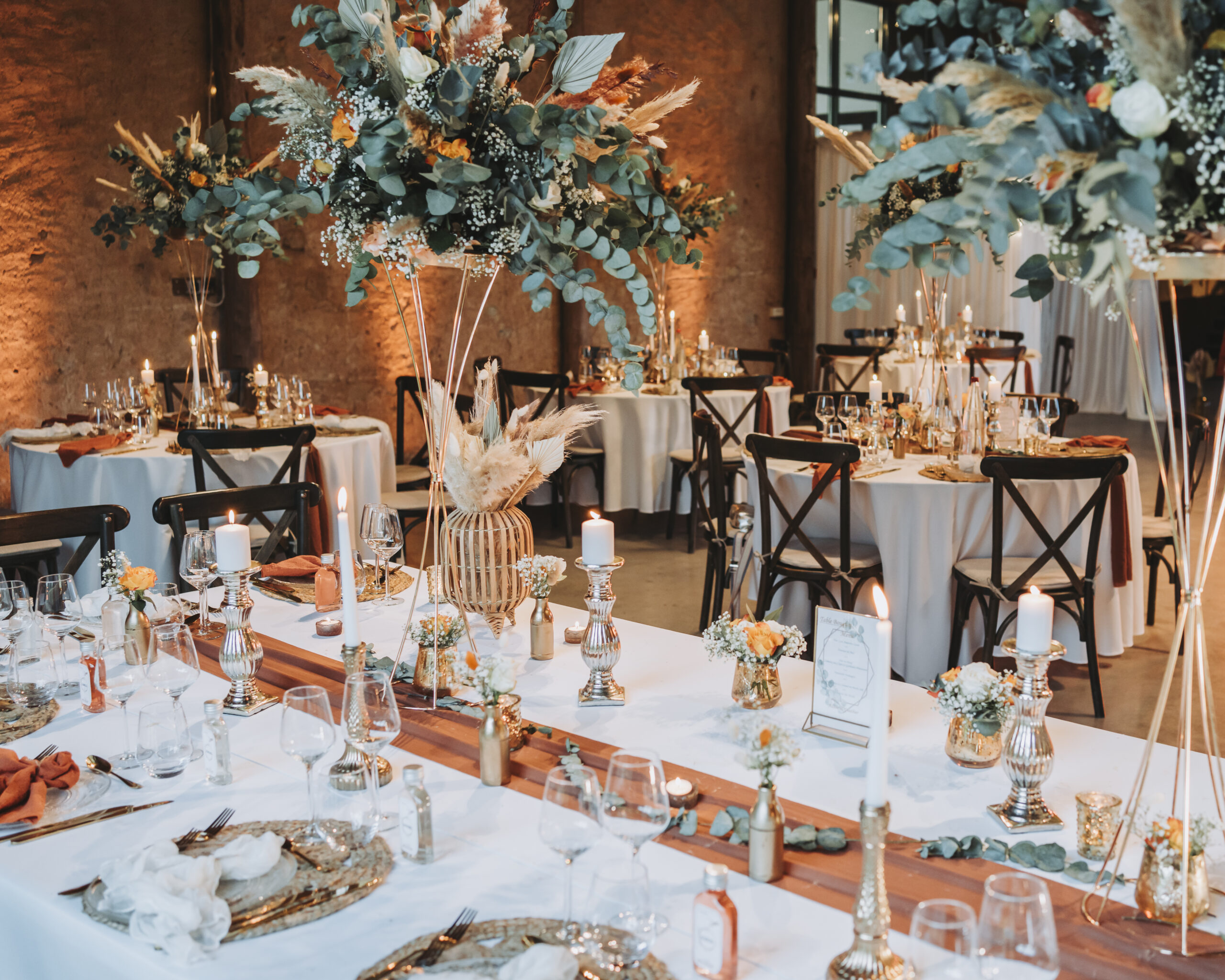 Décoration de mariage au Domaine des Templiers à Glatigny